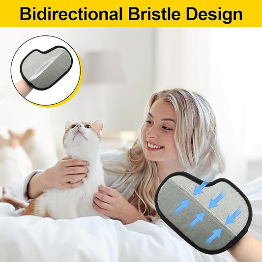 Pet Hair Removal Glove for Dogs and Cats,2 PCS Upgraded Double Sided Electrostatic Pet Hair Removal Gloves,Reusable Pet Cat Dog Hair Remover Gloves for Couch,Carpet,Bed Sheets,Blankets,Clothes