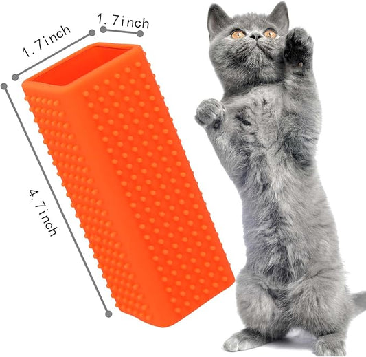 2pcs Pet Dog Cat Hair Remover, Pet Hair Removal Tool, Hollow Cleaner Brush for car,Interior, Furniture, Sofa (orangeblue)