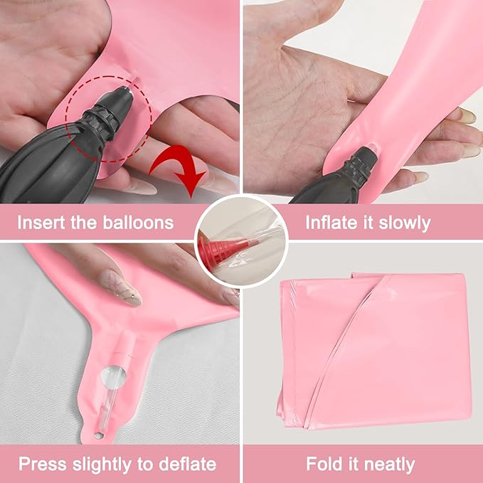 12Pcs Baby Pink Round Foil Balloons, 22" 15" 10" 4D Helium Light Pink Mylar Balloon, Pastel Pink Foil Balloon for Princess Birthday Baby Shower Wedding Anniversary Valentine's Day Party Decoration