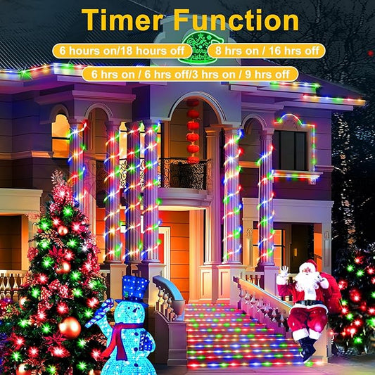 KNONEW 164FT 500LED Rope Lights for Outside,Outdoor String Lights Waterproof 8 Modes Clear Tube Light for Indoor,Bedroom,Wedding,Garden,Patio,Christmas,Tree,Rv,Holiday Decoration(Multicolor)