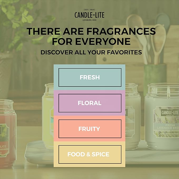 Candle-lite Scented Candles, Juicy Watermelon Slice, 18 oz Jar, Proudly Poured in The USA, Aromatherapy Candle, Single-Wick with 110 Hours of Burn Time, Perfect for Creating a Refreshing Ambiance