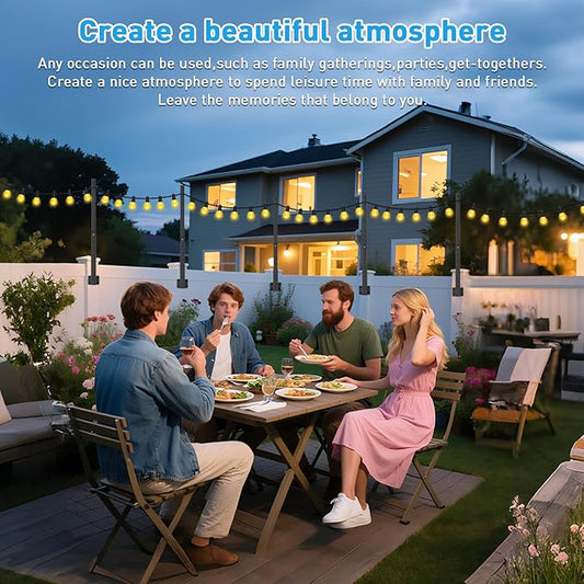 10 Pack 2.8Ft String Light Poles,Light Poles for Outside Lights,Outdoor with Fence Brackets Hanging Lights,Metal Stand Deck Patio Backyard