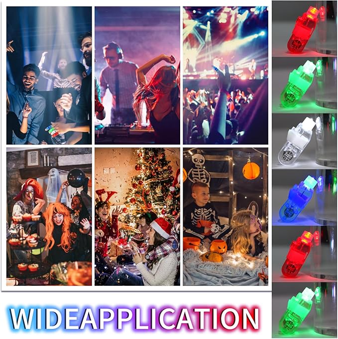 60Pcs LED Finger Lights Mini Finger Flashlights for Kids Glow, Novelty Toys Party Favors for Birthday Christmas Halloween, Party Supplies for Parties Cheering Novelty Toys Gift for Kids, Adult
