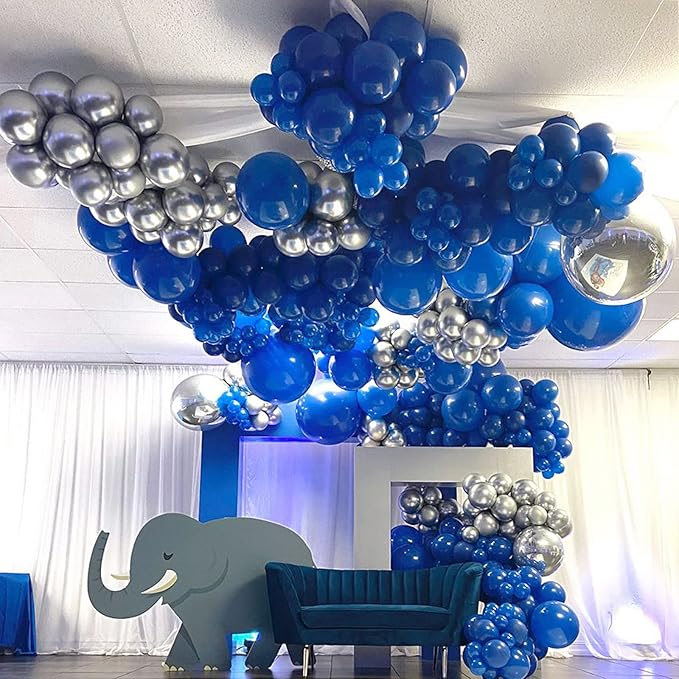 PartyWoo Royal Blue Balloons 50 pcs 12 Inch Matte Dark Blue Latex Helium Balloons for Graduation Independence Day Memorial Day Baseball Baby Shower Gender Reveal Birthday Party Decorations Blue-Y59