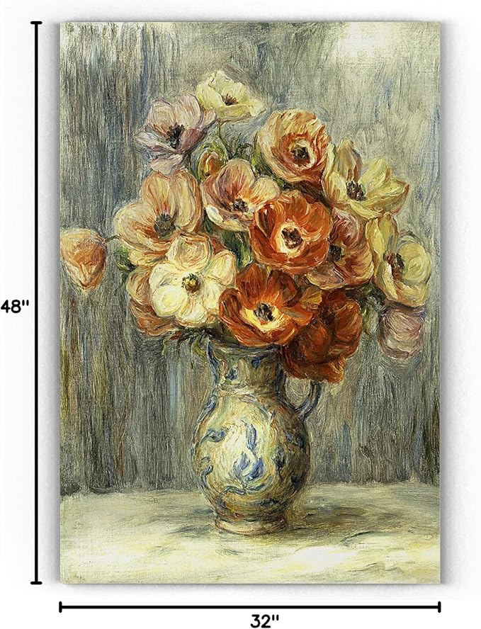 Wexford Home Renoir, Anemones Gallery Wrapped Canvas Wall Art, 32x48, 'renoir, anemones'