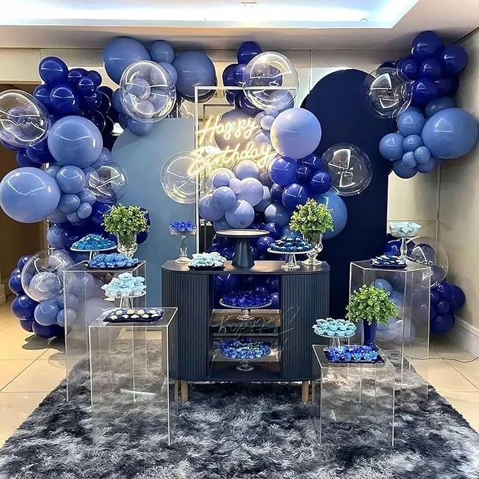 KALOR 12 Inch Royal Blue Balloons, 50 Pcs Latex Helium Balloons for Kid's Birthday Party, Baby Shower, Wedding, Graduate Party Decorations