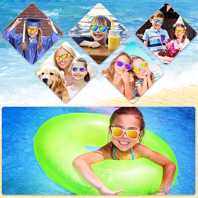 Kids Sunglasses Bulk,24Pack Kids Sunglasses with UV400 Protection,Kids Sunglasses Party Favors,for Boys Girls Age 3-8