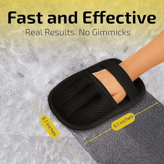 Elmrock 2 Pcs Pet Hair Removal Glove for Dogs & Cats – Newly Upgraded Reusable Five Finger Electrostatic Grooming Glove, Magic Brush Pet Hair Remover Tool for Carpet, Car Seat & Clothes