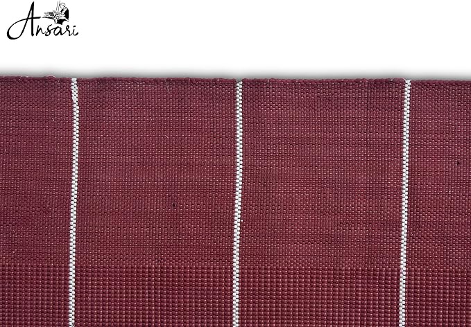 Craftyansari Handwoven Cotton Yoga Mat, Natural, 72 x 24 Inches, Fair Trade, Soft Absorbent Surface for Exercise, Workout, Meditation
