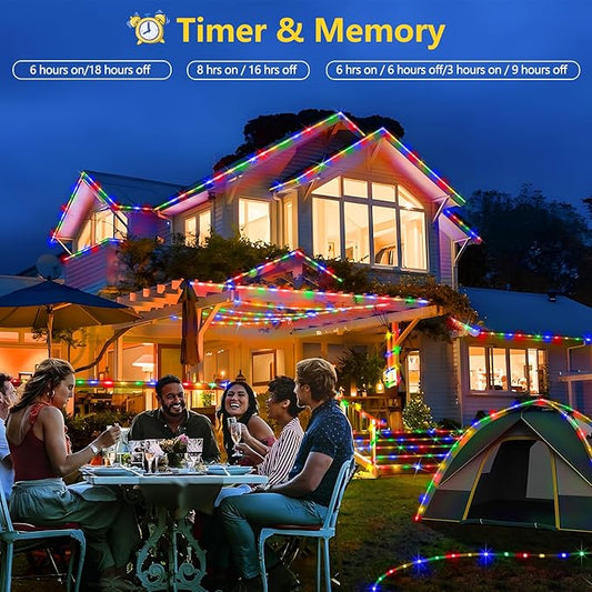 KNONEW 328FT 1000LED Rope Lights for Outside,Outdoor String Lights Waterproof 8 Modes Clear Tube Light for Indoor,Bedroom,Wedding,Garden,Patio,Christmas,Tree,Rv,Holiday Decoration(Multicolor)