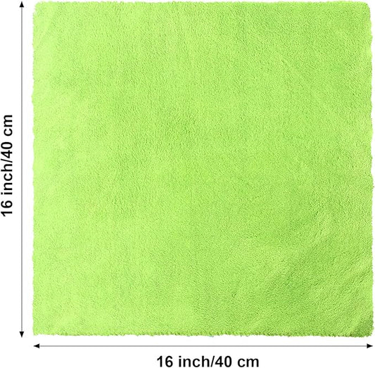Shimeyao 30 Pcs 16 x 16 Inch Edgeless Microfiber Plush Towels for Cars Detailing Drying Wash Polishing Absorbent Cleaning Cloths, 500 GSM(16 x 16 Inch, Multicolor, 30 Pcs)
