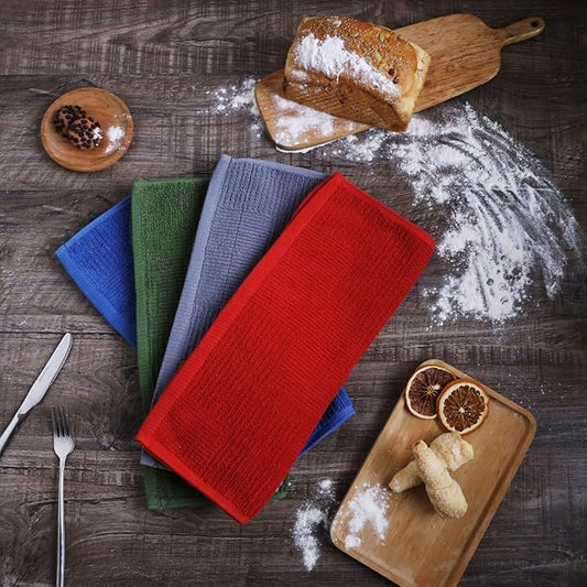 Glynniss Dish Towels for Kitchen, Absorbent Cotton Kitchen Towels for Drying Dishes, Terry Cloth for Cleaning Set of 3