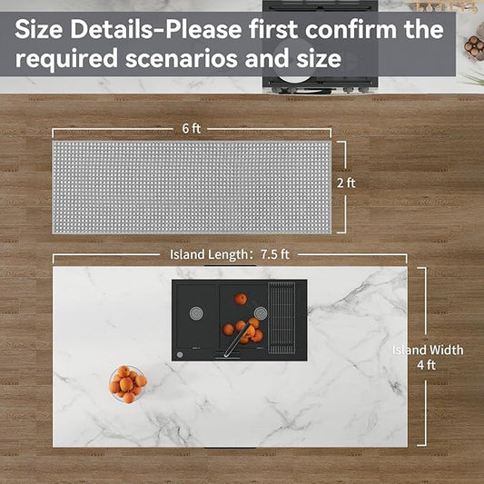 YDKGL 2x6 ft Boho Kitchen Runner Rugs Mat Woven Runners for Hallways Washable Non Slip, Soft Long Entryway Laundry Hall Floor Runner Carpet for Indoor Backdoor Bedroom Kitchen Living Room, Gray