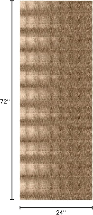EARTHALL Woven Runner Rug 2x6 Ft Washable Runners for Hallways Cotton Non Slip Rubber Backed Kitchen Runner Braided Indoor Floor Carpet for Entryway, Hallway, Kitchen, Bedroom, Orange/Tan/Brown