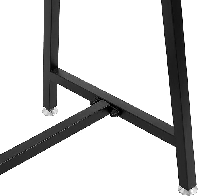 MyGift 47 Inch Modern Black Heavy Duty Metal A-Frame Wardrobe Clothing Rack, Commercial Grade Freestanding Garment Hanger for Bedroom Closet Clothes or Retail Display