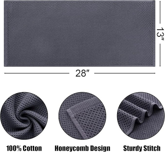 Kitinjoy 100% Cotton Waffle Weave Kitchen Towels, 8-Pack Super Soft and Absorbent Dish Towels for Drying Dishes, Kitchen Hand Towels, 13 in x 28 in, Multicolor