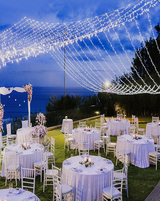 355FT 900 LED Christmas Lights, Extra Long Outdoor String Lights Waterproof, Timer & Memory, 8 Modes Dimmable Plug in Fairy Lights for Classroom Outside Tree Wedding Holiday Decorations, Cool White