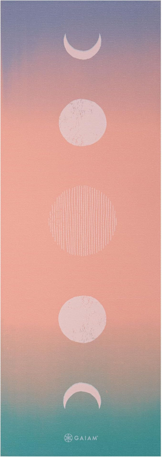 Gaiam Yoga Mat - Premium 6mm Print Extra Thick Non Slip Exercise & Fitness Mat for All Types of Yoga, Pilates & Floor Workouts (68"L x 24"W x 6mm Thick)