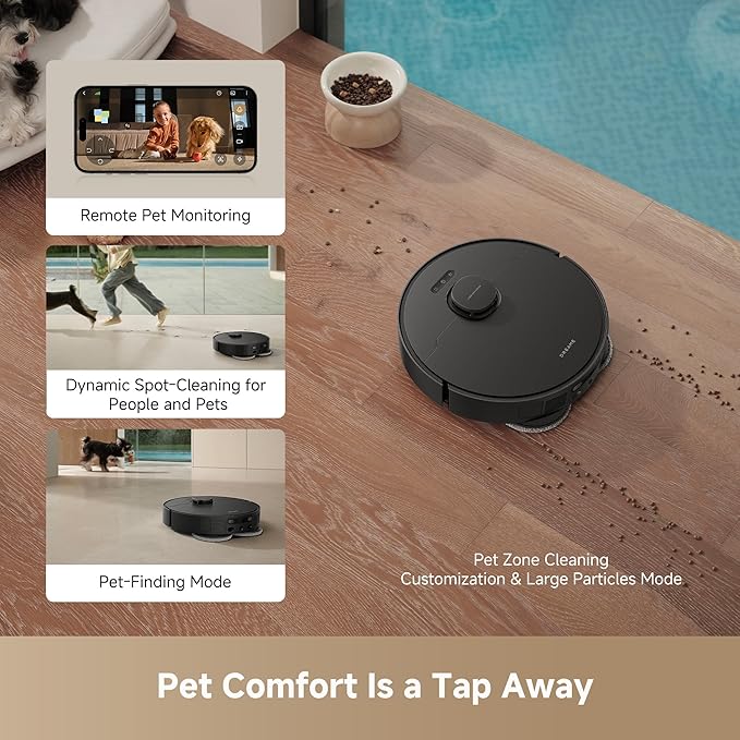 DREAME L40s Ultra AE Robot Vacuum and Mop, 19,000Pa Suction, Diverse Brush Selection, Flexible Mop & 167℉ Self Cleaning Washboard, All-in-One Station, Tangle-Free, Auto Refill, Voice Control