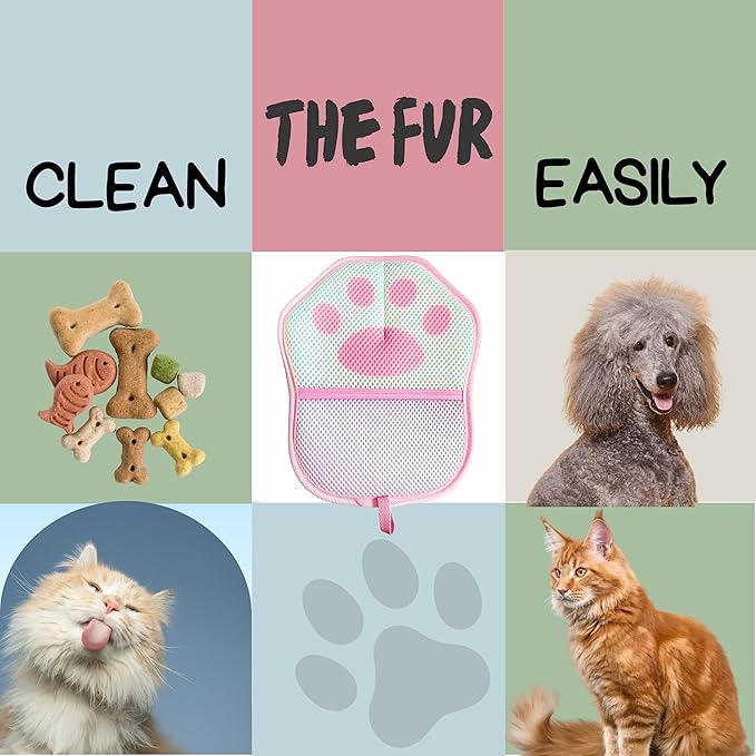 Pet Hair Removal Glove for Cats & Dogs, Newly Upgraded Electrostatic Pet Hair Removal Magic Brush, Reusable Pet Hair Remover Tool for Laundry, Clothing, Carpet, Couch, Car Seat