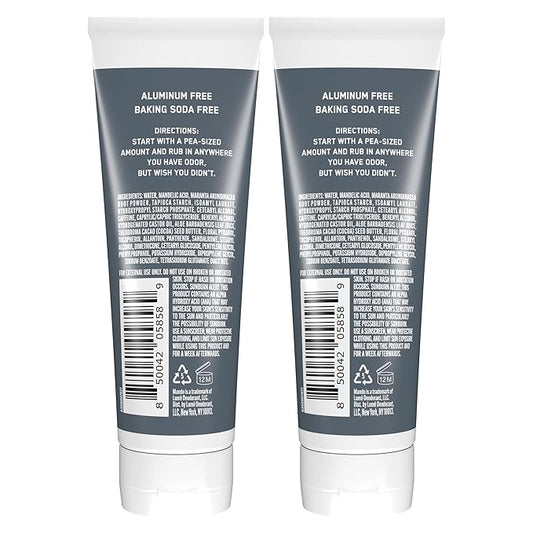 Mando Whole Body Deodorant For Men - Invisible Cream - 72 Hour Odor Control - Aluminum Free, Baking Soda Free, Skin Safe - 3 ounce (Pack of 2) - Unscented