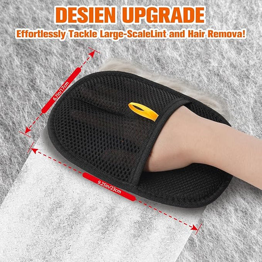 Pet Hair Removal Glove for Cats & Dogs, Newly Upgraded Electrostatic Pet Hair Gloves, 2 Pack Reusable Pet Hair Remover Tool for Laundry, Couch, Carpet, Car Seat