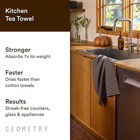 GEOMETRY Spring Kitchen Towels - Quick Dry Microfiber Cloth Spring & Summer Dish Towels for Kitchen Drying - Premium Quick Dry Towel - Cherry Bow 18" x 30" (1 Pack)