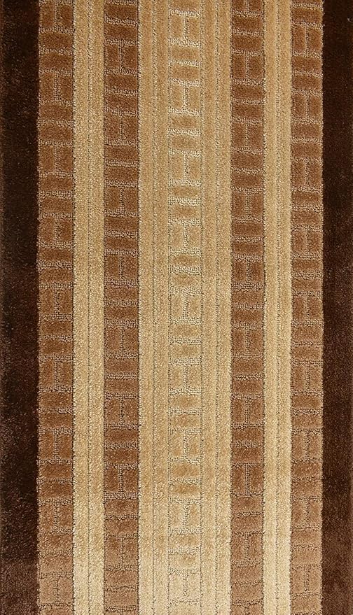 Custom Cut Hallway Runner Rug, Slip Resistant, 31 Inch Wide X Your Choice of Length, Path Brown, 31 Inch X 6 feet