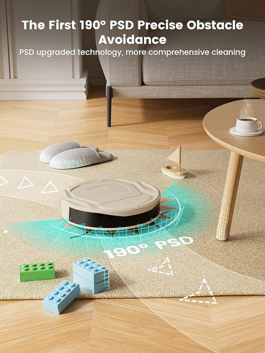 Lefant M210 Pro Robot Vacuum, Strong 2200Pa Suction, 120 Min Runtime, Super Slim Thin, Low Noise, Self-Charging, Wi-Fi/App/Alexa Control, Ideal for Pet Hair & Hard Floors