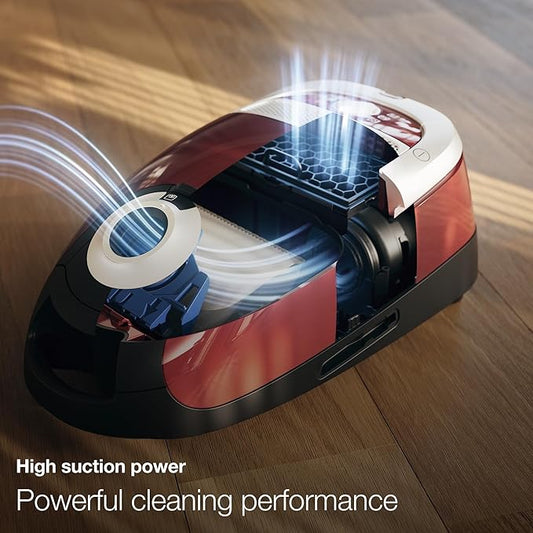 Miele Complete C2 Hardfloor Bagged Canister Vacuum Cleaner with High Suction Power, Designed for Special Care of Hard Floors and Low-Pile Carpet, in Tech Blue