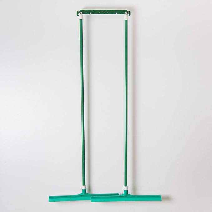 SPARTA 3656709 Plastic Floor Squeegee, Shower Squeegee, Heavy Duty Squeegee With Rubber Blade For Windows, Glass, Shower Doors, Floors, Windshields, 20 Inches, Green