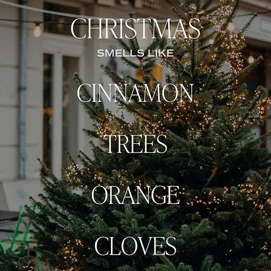 Sweet Water Decor Christmas Reed Diffuser Set - Fresh Cut Trees, Orange, and Cloves Holiday Reed Diffuser for Home with Long Lasting Fragrance - Non-Toxic Oil Reed Diffuser Made in The USA