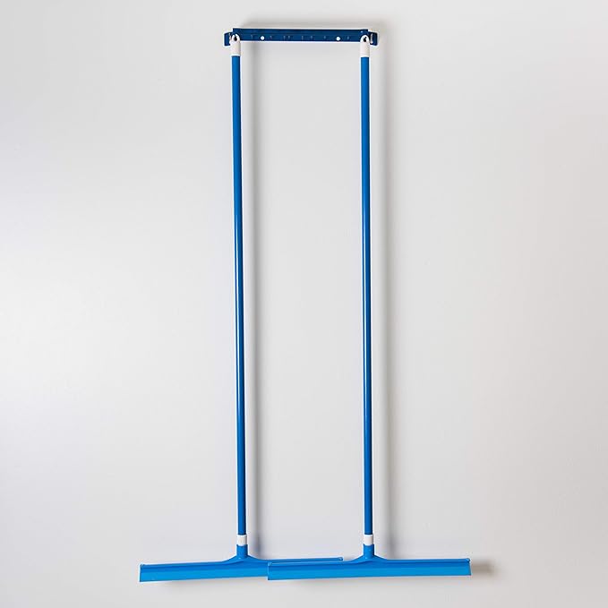 SPARTA 3656714 Plastic Floor Squeegee, Shower Squeegee, Heavy Duty Squeegee With Rubber Blade For Windows, Glass, Shower Doors, Floors, Windshields, 20 Inches, Blue, (Pack of 6)