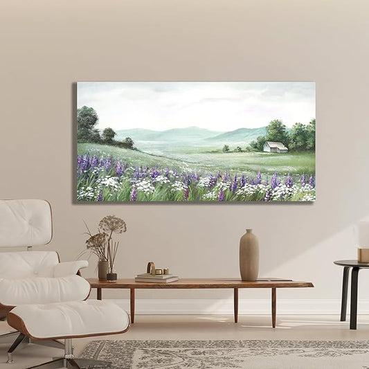 Yuaxker Landscape Wall Art Colorful Wall Decor Modern Art Canvas Painting for Living Room Bedroom Dining Room Office Home Decor 24x48 Inch