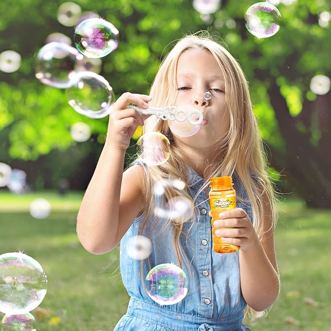 Springflower 60 Pcs Bubble Bottles with Wand,Bubbles Party Favors for Kids,Summer Toys, Blow Bubbles Solution Novelty Toy, Party Favors, Birthday Party Supplies, Outdoor & Indoor Activity,4oz,6 Colors