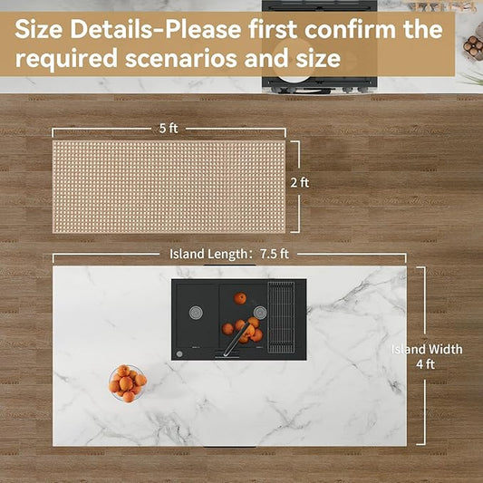YDKGL Boho 2x5 ft Hallway Runners Rug Woven Washable Long Kitchen Runner Mat Rugs Non Slip, Soft Entryway Laundry Hall Runner Floor Carpet for Indoor Backdoor Bedroom Kitchen Living Room, Brown