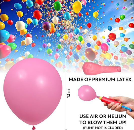 Baby Pink Balloons 50 Pack, 12 Inch Latex Balloons, Baby Pink Balloon Pack For Birthdays, Weddings, Baby Showers, Holidays