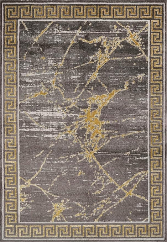 GLORY RUGS Area Rugs Marble 2x7 Brown Carpet Modern Abstract Rug Living Room Dining Bedroom Rug
