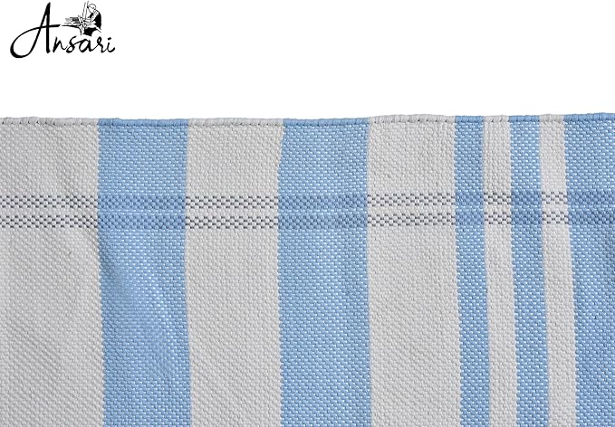 Craftyansari Handwoven Cotton Yoga Mat, Natural, 72 x 24 Inches, Fair Trade, Soft Absorbent Surface for Exercise, Workout, Meditation