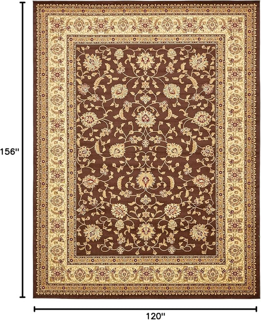 Rugs.com Aditi Collection Rug – 10' x 13' Brown Low Rug Perfect for Living Rooms, Large Dining Rooms, Open Floorplans