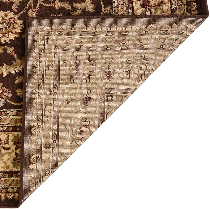 Rugs.com Aditi Collection Rug – 10 Ft Square Brown Low Rug Perfect for Living Rooms, Kitchens, Entryways