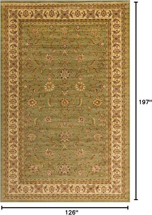 Rugs.com Aditi Collection Rug – 10' 6 x 16' 5 Green Low Rug Perfect for Living Rooms, Large Dining Rooms, Open Floorplans