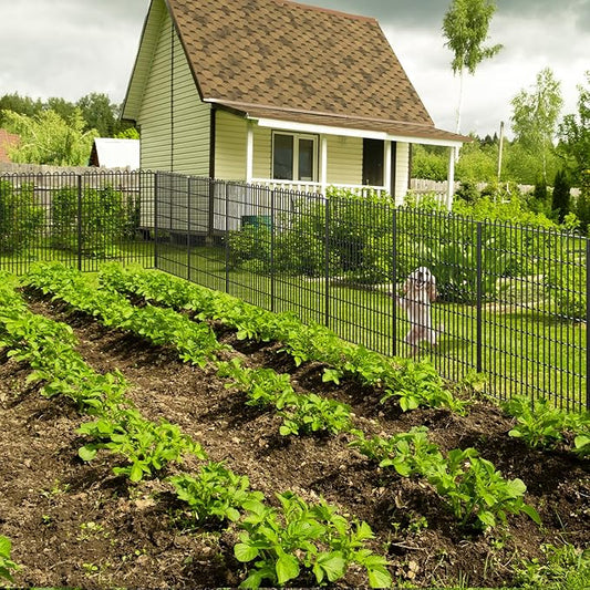 Decorative Garden Fence 20 Panels 47.2 ft(L) X 32 in(H) Animal Barrier for Yard, Patio, Garden Borders, No-Dig Outdoor Fencing with Rustproof Metal Panels, Temporary Ground Stakes for Dogs, Rabbit
