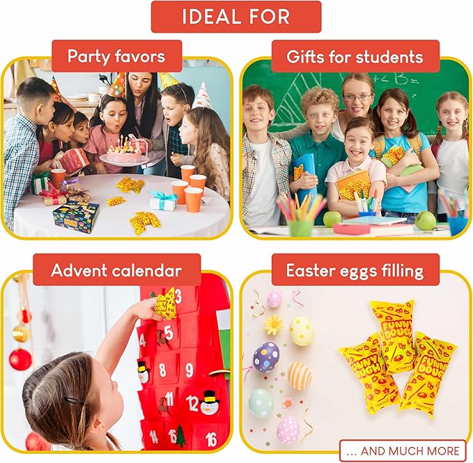BONNYCO Play Dough Set with Molds and Goody Bags, Pack 16 Party Favors for Kids Age 3-9. Bulk Gifts, Kids Toys, Mini Birthday Games, Stocking Stuffers, Arts and Crafts Kit for Classroom