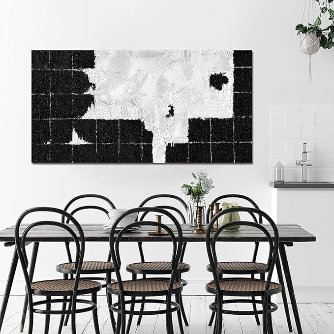 Canvas Wall Art Decor Wall Art Pictures for Living Room Black and White Wall Art Prints Abstract Canvas Art Wall Decor Modern Abstract Wall Art Textured Artwork for Walls Bedroom Office Decor 20"X40"