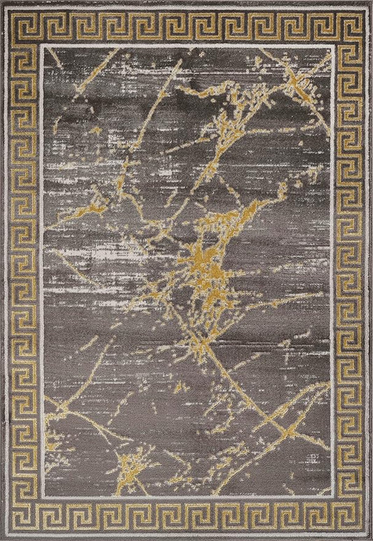 GLORY RUGS Area Rugs Marble 8x10 Brown Gold Carpet Modern Abstract Rug Living Room Dining Bedroom Rug