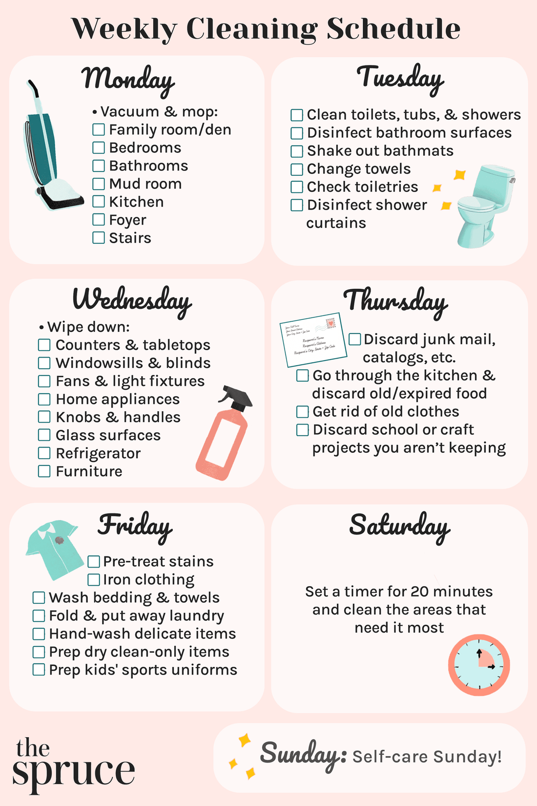 ⏱ What to Clean Daily, Weekly, and Monthly (Busy People Edition)