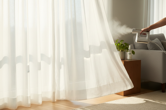 🪟 How to Refresh Curtains Without Washing Them