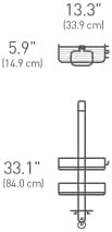 simplehuman Over-Door Shower Caddy, Stainless Steel and Anodized Aluminum