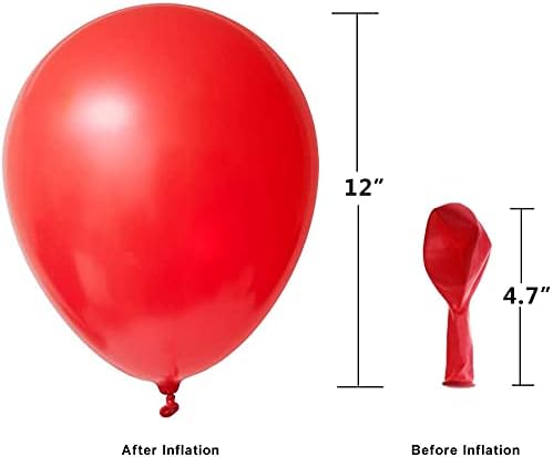 Red Balloons 12inch 100pcs Red Latex Balloons for Red Blue White Decoration Decoration.Baby Shower Birthday Valentine's Party Latex Balloons